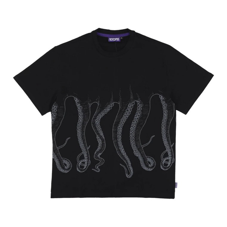 Czarna Outline Tee Streetwear Koszulka Octopus
