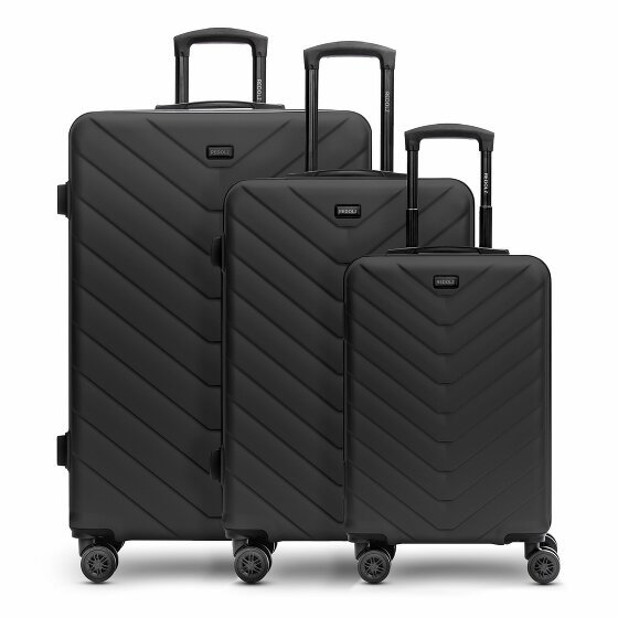 Redolz Essentials 07 3-SET 4 kółka Zestaw walizek 3-części black 2