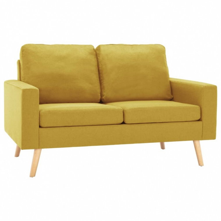 2-osobowa sofa, żółta, tapicerowana tkaniną kod: V-288709