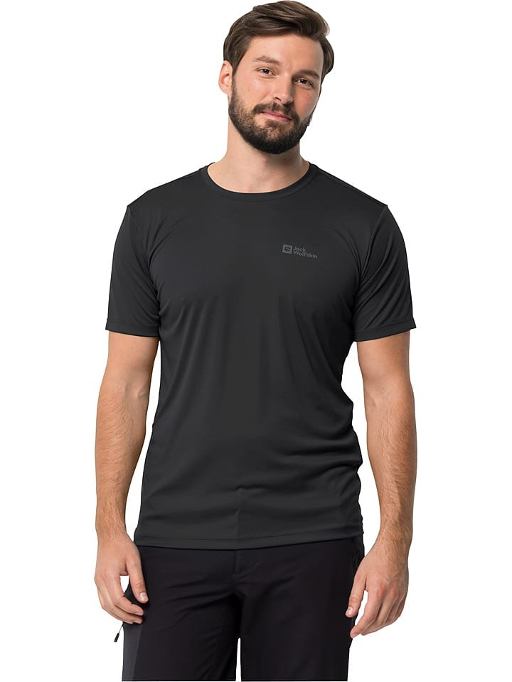 Jack Wolfskin Koszulka funkcyjna "Tech" w kolorze czarnym