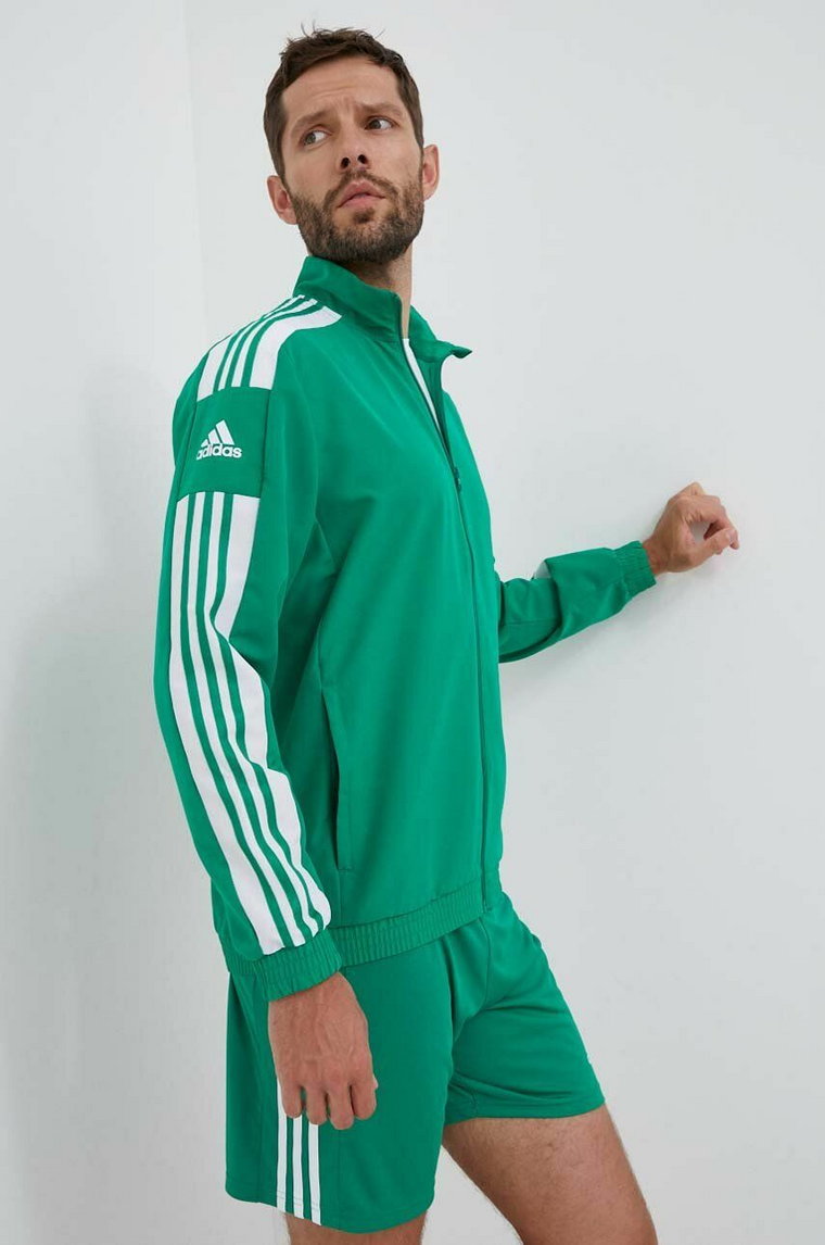 adidas Performance bluza treningowa Squadra 21 kolor zielony z aplikacją GP6447