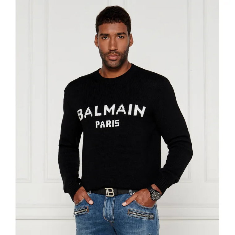 Balmain Wełniany sweter | Regular Fit