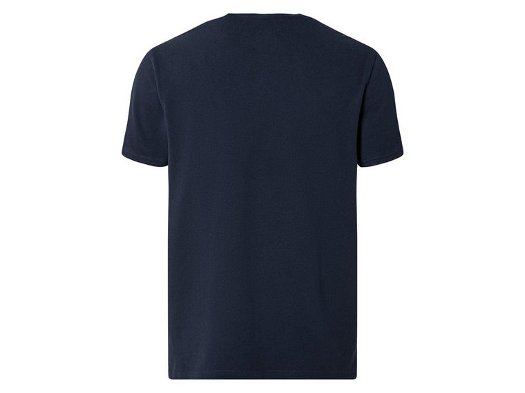 LIVERGY T-shirt męski z bawełną (S (44/46), Granatowy)
