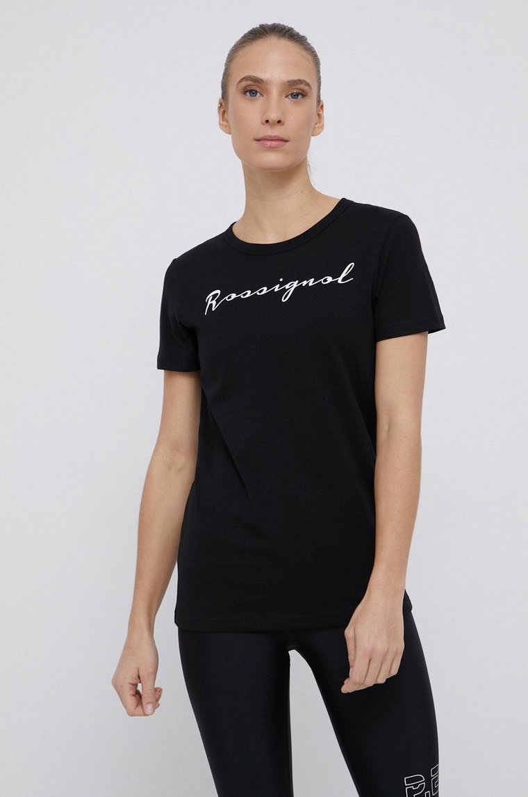 Rossignol T-shirt bawełniany kolor czarny RLKWY05