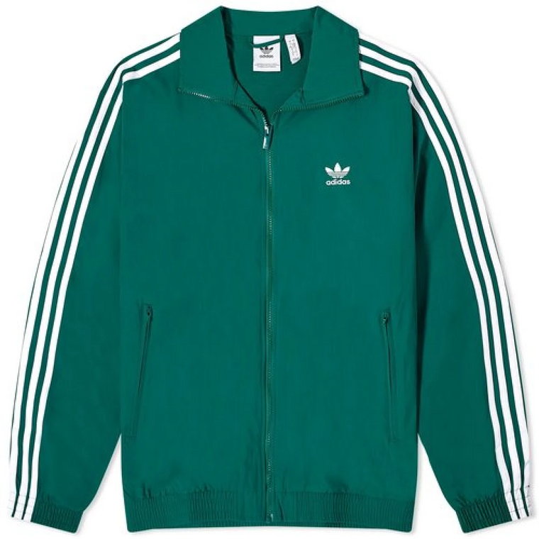 Zielony pleciony sweter Firebird Adidas Originals