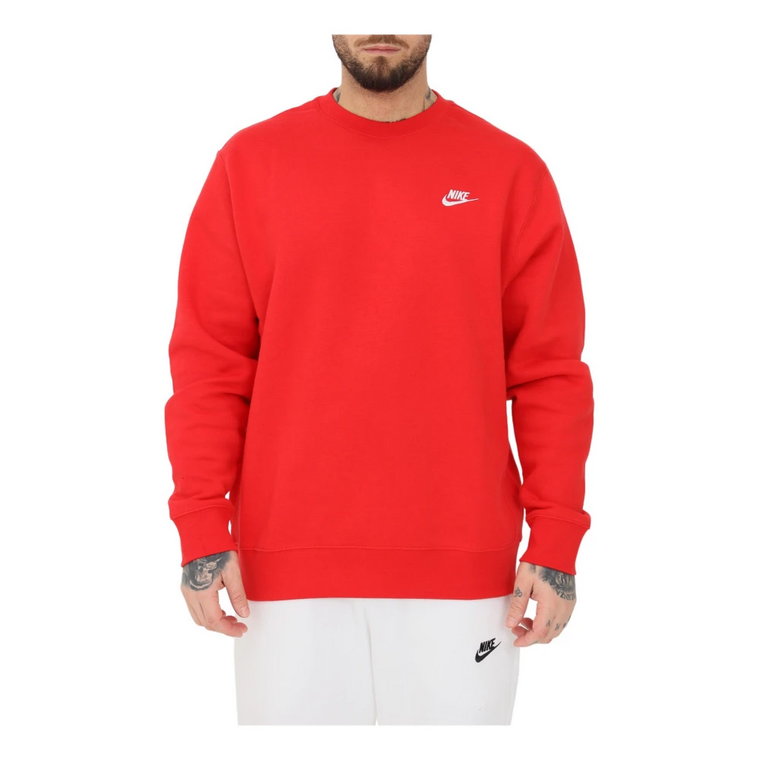 Czerwona bluza z kapturem Club Fleece Nike