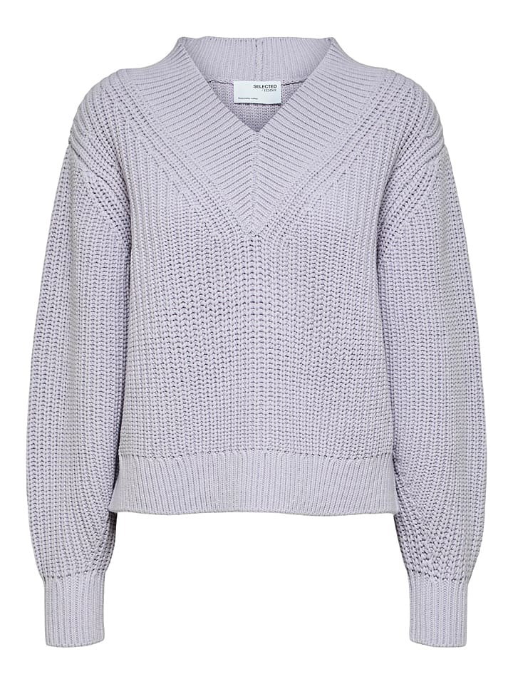 SELECTED FEMME Sweter "Milea" w kolorze lawendowym