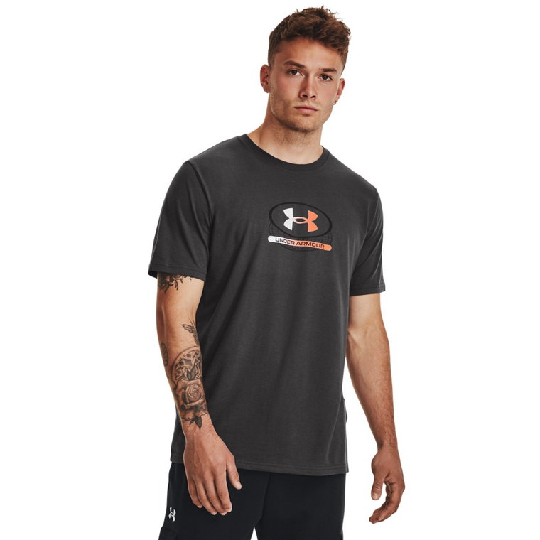 Męski t-shirt z nadrukiem Under Armour UA Global Lockertagg SS - szary