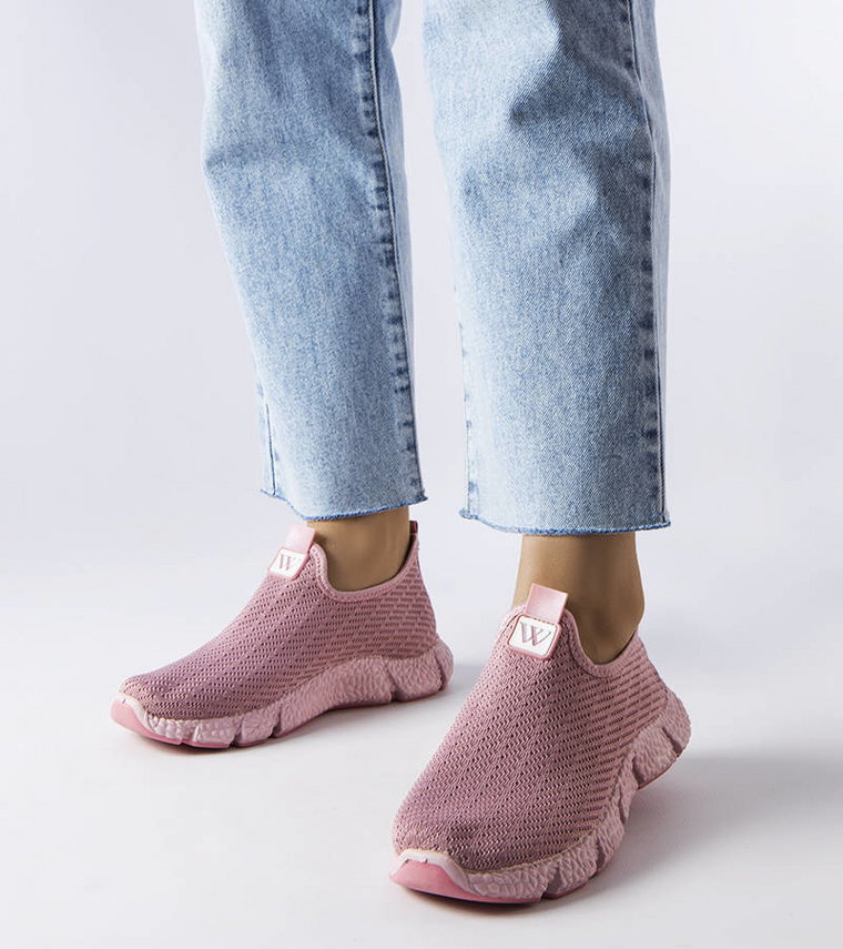 Różowe wsuwane sneakersy Yellville
