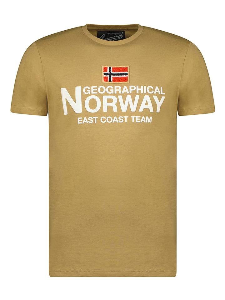 Geographical Norway Koszulka "Jacky" w kolorze beżowym