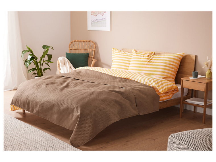 LIVARNO home Narzuta na łóżko lub Narzuta dwustronna, 200 x 220 cm (Brązowy)