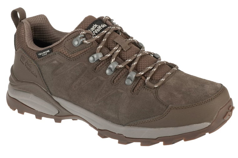 Jack Wolfskin Refugio Texapore Low M 4049851-5719, Męskie, Brązowe, buty trekkingowe, skóra zamszowa, rozmiar: 41