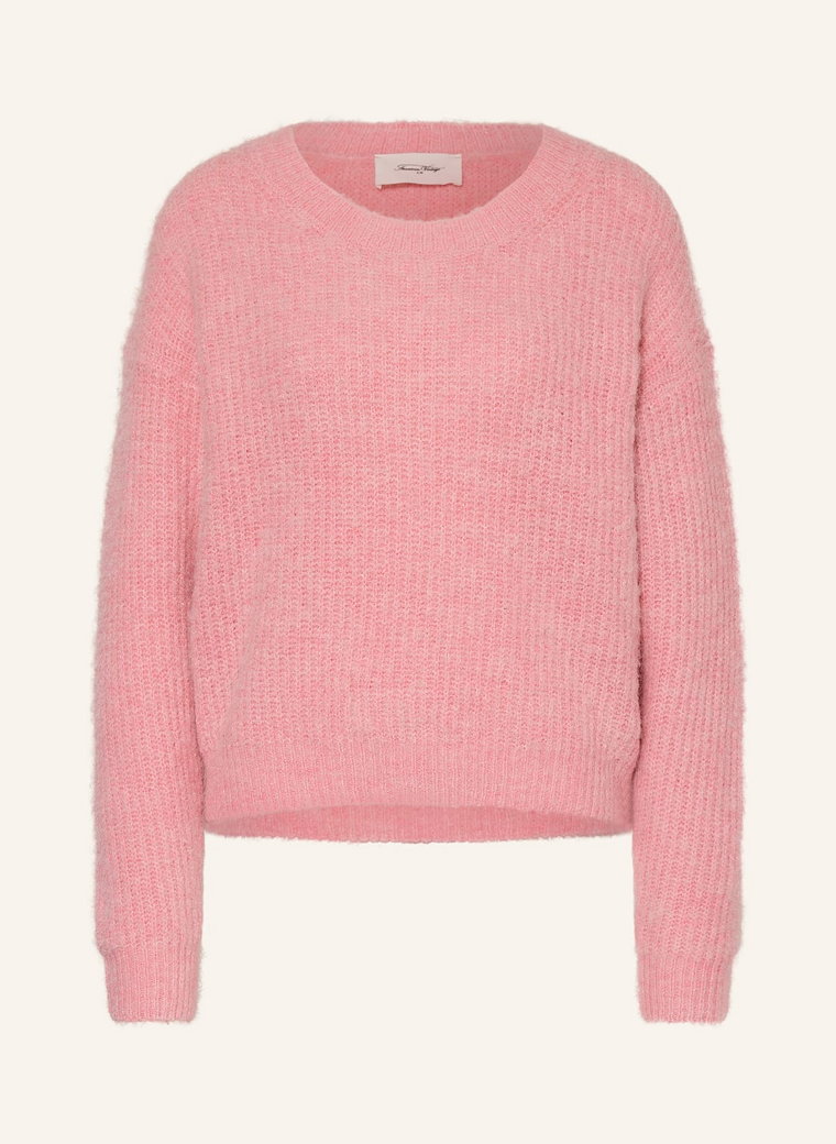 American Vintage Sweter Z Dodatkiem Alpaki rosa