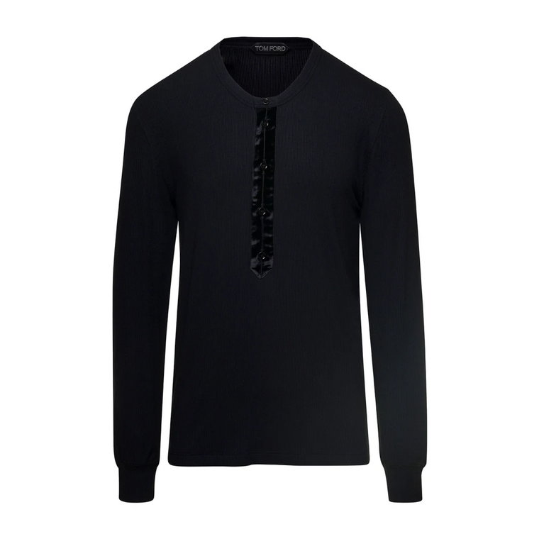 Luksusowy czarny sweter dla nowoczesnych mężczyzn Tom Ford