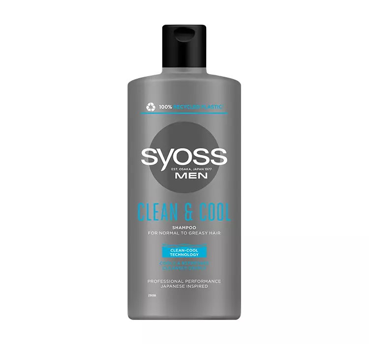 SYOSS MEN CLEAN AND COOL SZAMPON DO WŁOSÓW NORMALNYCH I PRZETŁUSZCZAJĄCYCH SIĘ 440ML