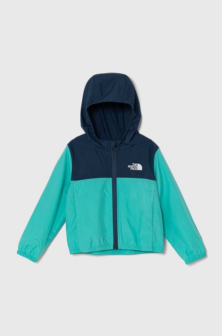 The North Face kurtka dziecięca NEVER STOP HOODED WINDWALL JACKET kolor zielony