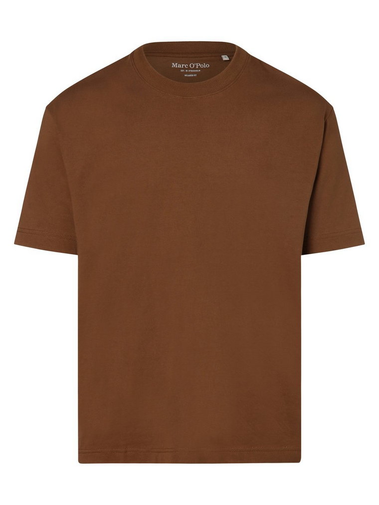 Marc O'Polo - T-shirt męski, brązowy