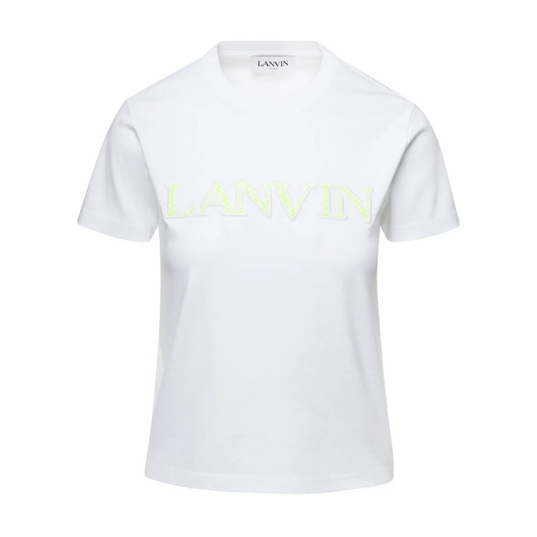 Klasyczna Biała Koszulka z Logo Lanvin
