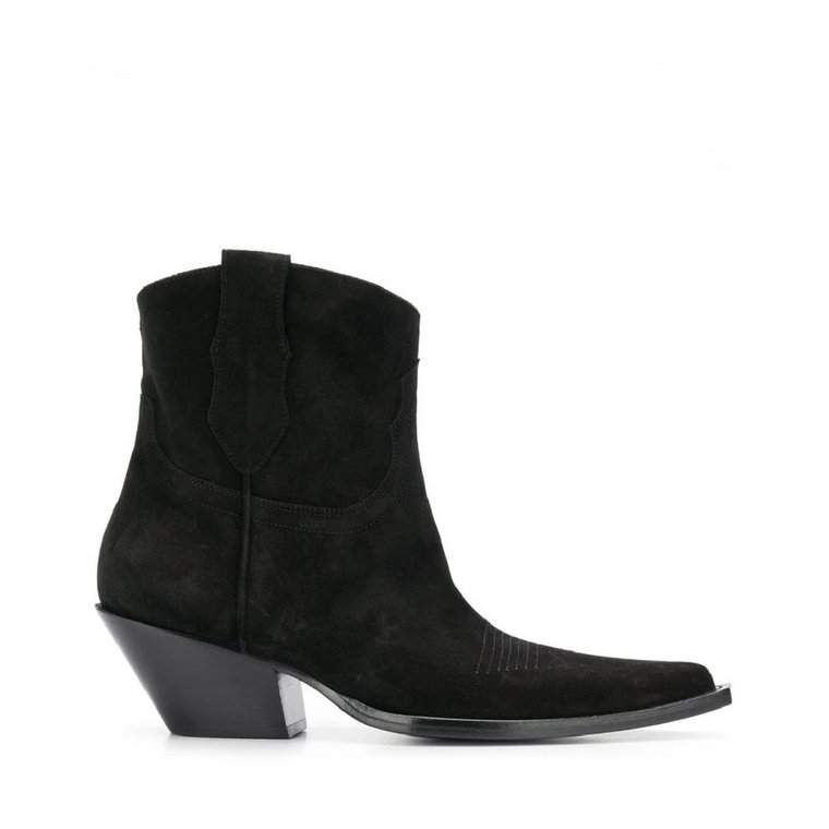 Czarne Zamszowe Western Booties Maison Margiela