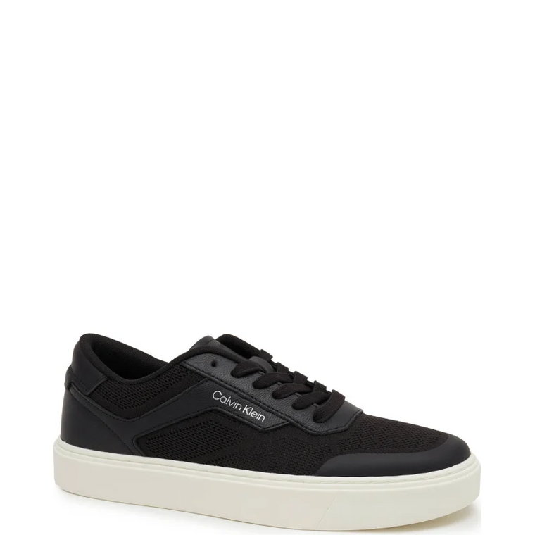 Calvin Klein Trampki LOW TOP LACE UP KNIT | z dodatkiem skóry