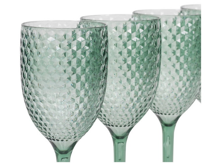 Cambridge Kieliszki lub szklanki z tworzywa sztucznego, 4 sztuki (Kieliszki do wina, zielone)
