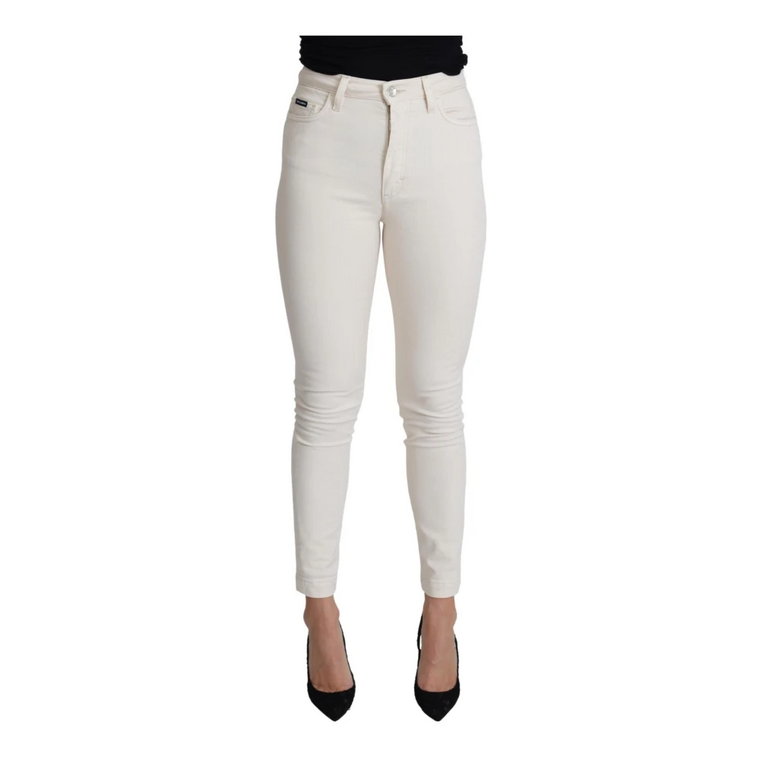 White Cotton Stretch Skinny Denim Trouser Jeans Dolce & Gabbana Pre-owned