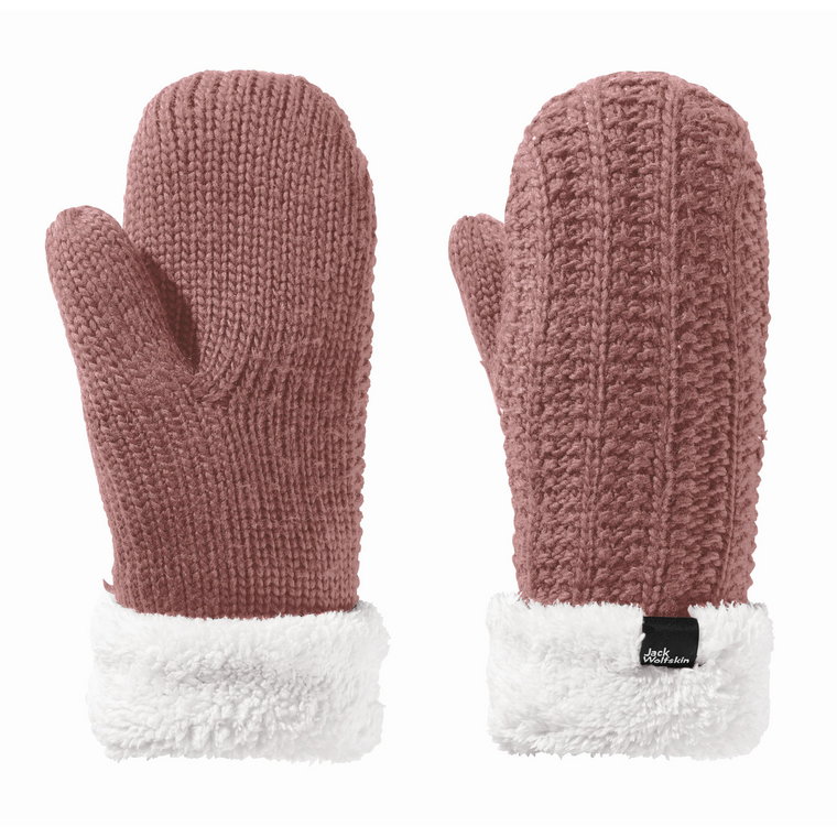 Damskie rękawice Jack Wolfskin HIGHLOFT KNIT MITTEN W afterglow - S