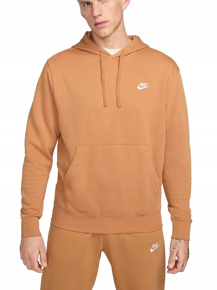 Bluza Męska Nike Sportswear Z Kapturem Bv2654-224 Brązowa Bawełniana L