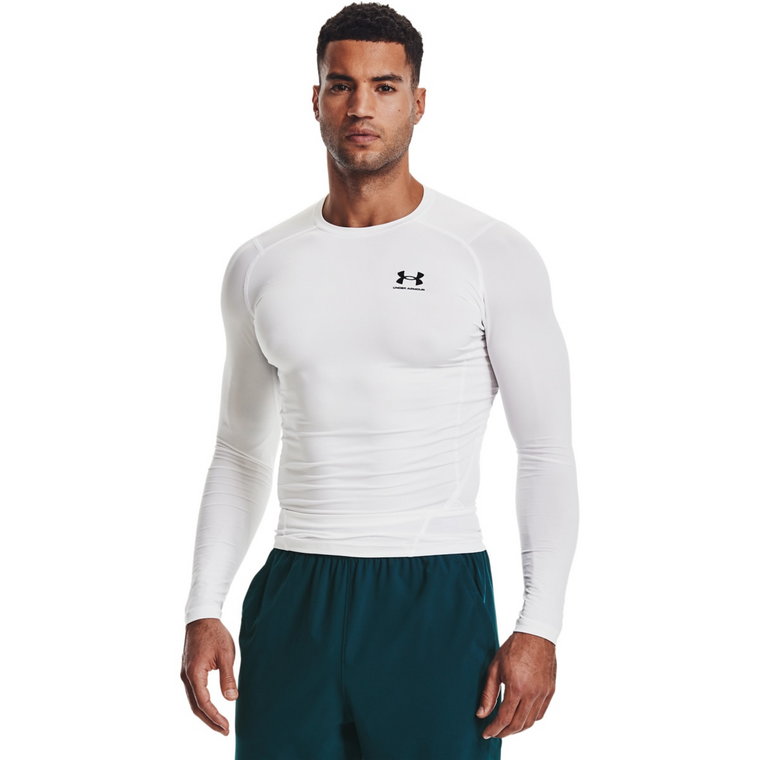 Męski longsleeve treningowy UNDER ARMOUR UA HG Armour Comp LS - biały