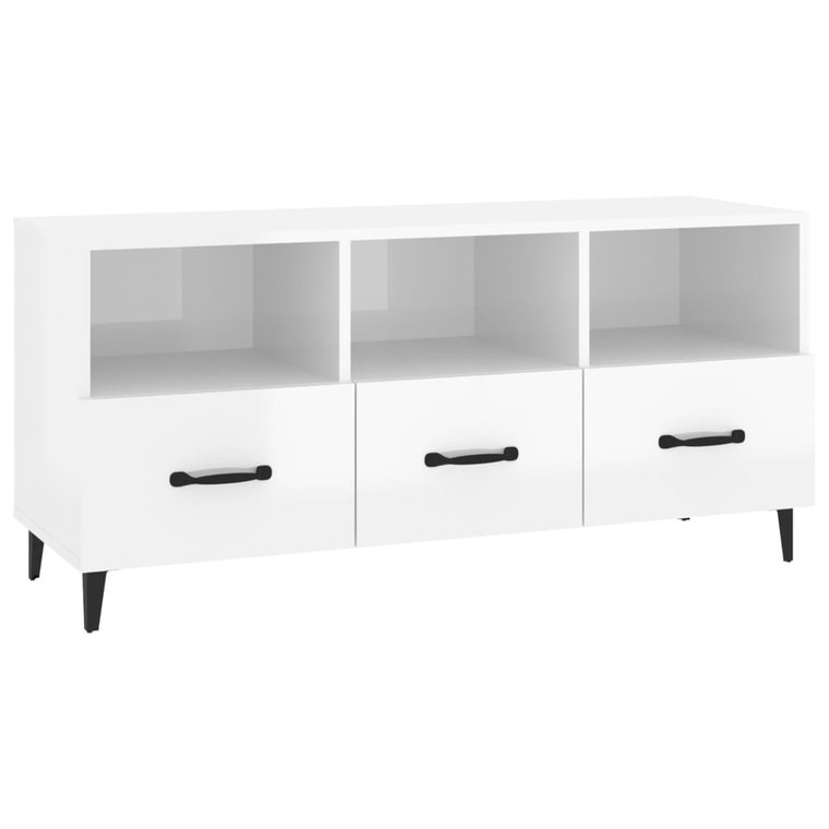 Szafka pod TV 102x35x50 biały gloss