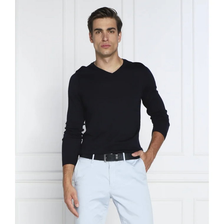 BOSS BLACK Wełniany sweter Melba-P | Slim Fit