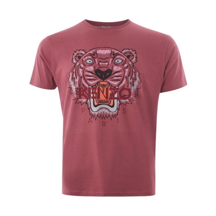 Koszulka z nadrukiem tygrysa i logiem Kenzo