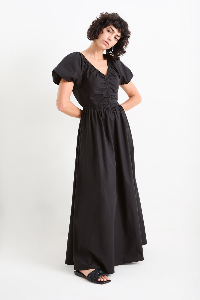 C&A Sukienka z dekoltem w szpic, Czarny, Rozmiar: 38