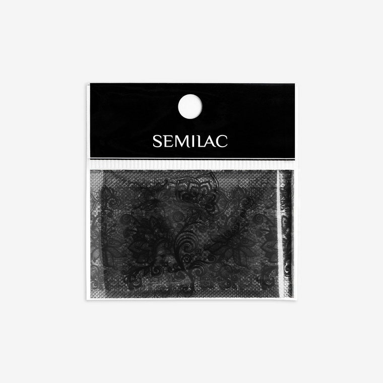 06 Semilac Nail transfer foil Black Lace