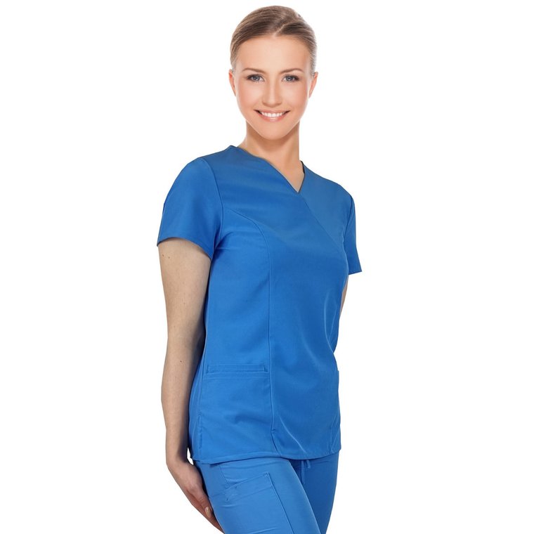 Bluza medyczna elastyczna niebieska Comfort Fit roz M