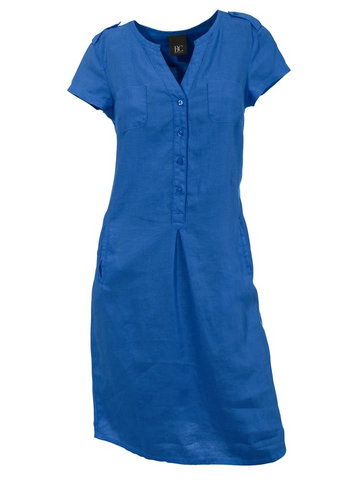Heine Lniana sukienka w kolorze niebieskim