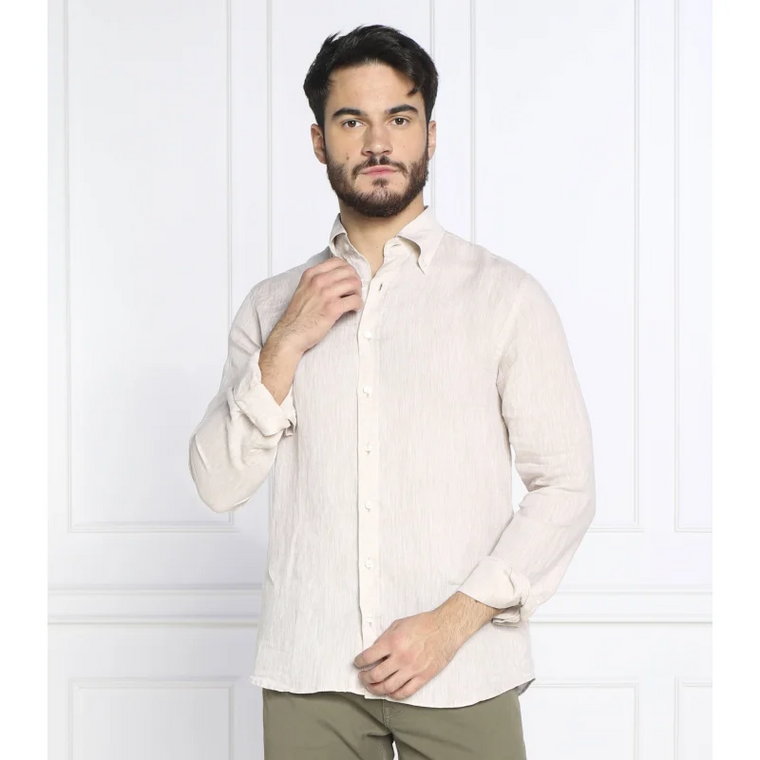 Oscar Jacobson Lniana koszula Harry 3 | Slim Fit