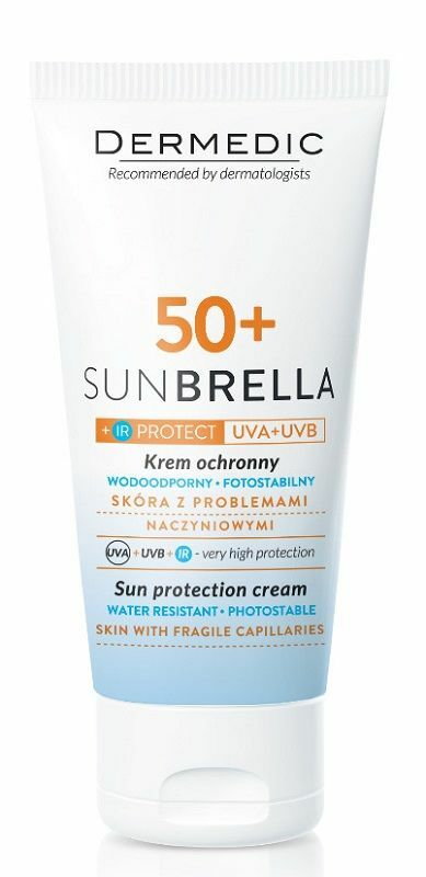 Dermedic Sunbrella Krem do twarzy do skóry naczynkowej SPF50+