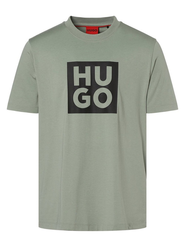 HUGO - T-shirt męski  Daltor, zielony