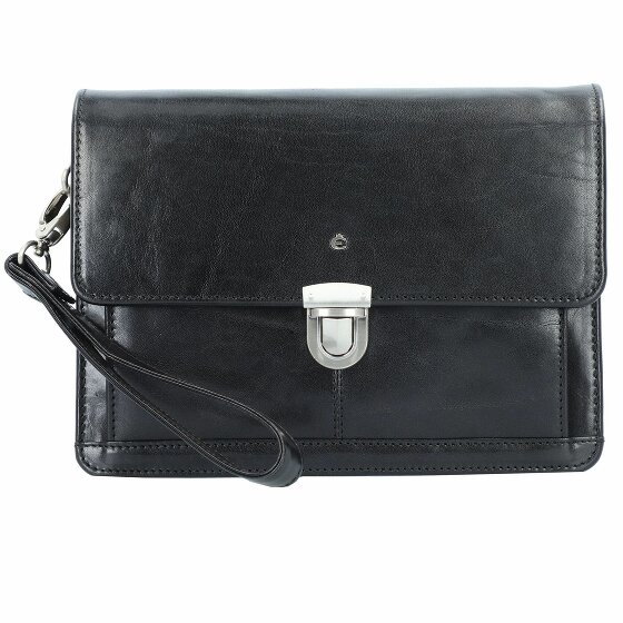 Esquire Toscana Leather Wrist Bag 24,5 cm schwarz