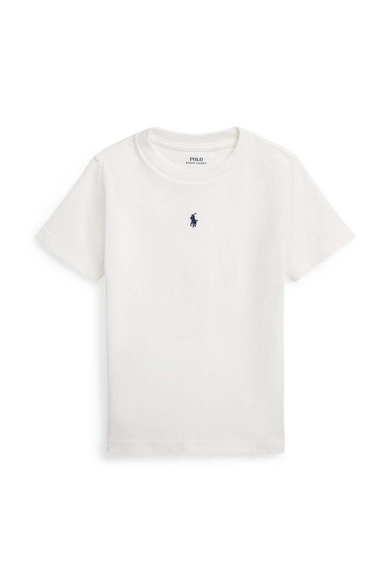 Polo Ralph Lauren t-shirt bawełniany dziecięcy kolor biały gładki