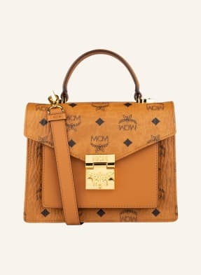 Mcm Neo Milla Mini-tragetasche Aus Park Avenue Leder In Golden Mango