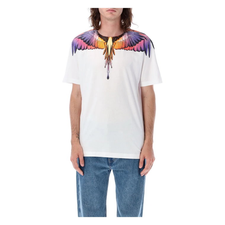Icon Wings Print Crewneck T-Shirt Marcelo Burlon