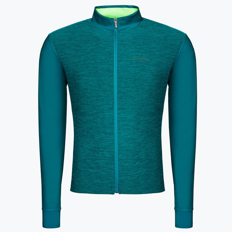 Longsleeve rowerowy męski Santini Colore Winter green