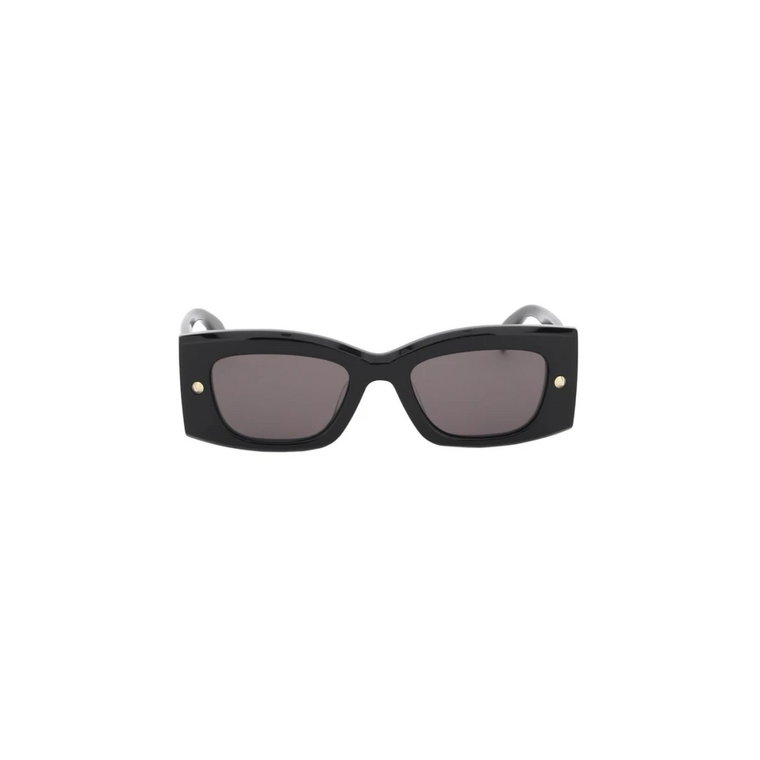 Okulary przeciwsłoneczne z kolcami i złotymi akcentami Alexander McQueen