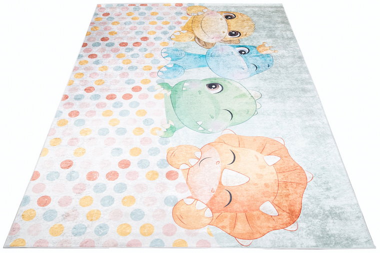 Kolorowy dywan dla dzieci z dinozaurami - Puso 6X