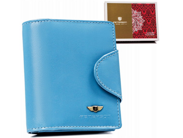 Skórzany portfel damski z systemem RFID  Peterson