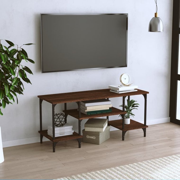 vidaXL Szafka pod TV, brązowy dąb, 102x35x45,5 cm