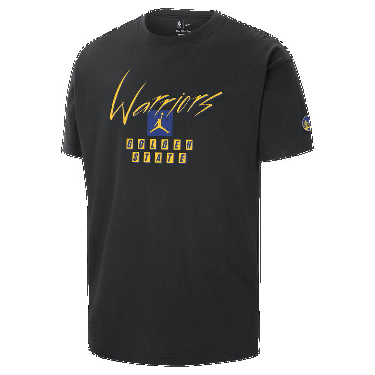 T-shirt męski Jordan NBA Max90 Golden State Warriors Courtside Statement Edition - Czerń