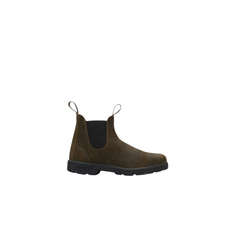 Chelsea boots z wysokiej jakości zamszu w kolorze khaki Blundstone